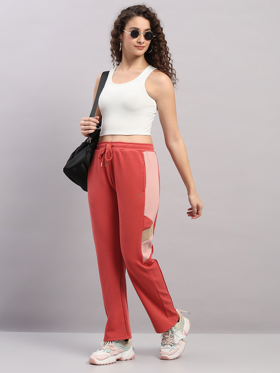 Women Rust Solid Regular Fit Winter Lower