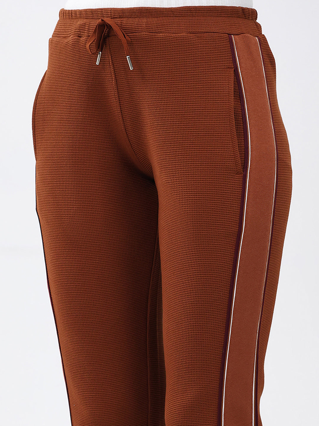 Women Brown Solid Regular Fit Winter Lower