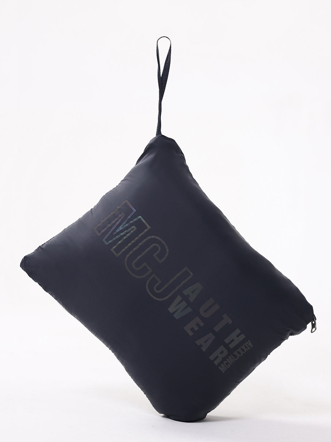 Men Navy Blue Solid Collar Sleeveless Jacket