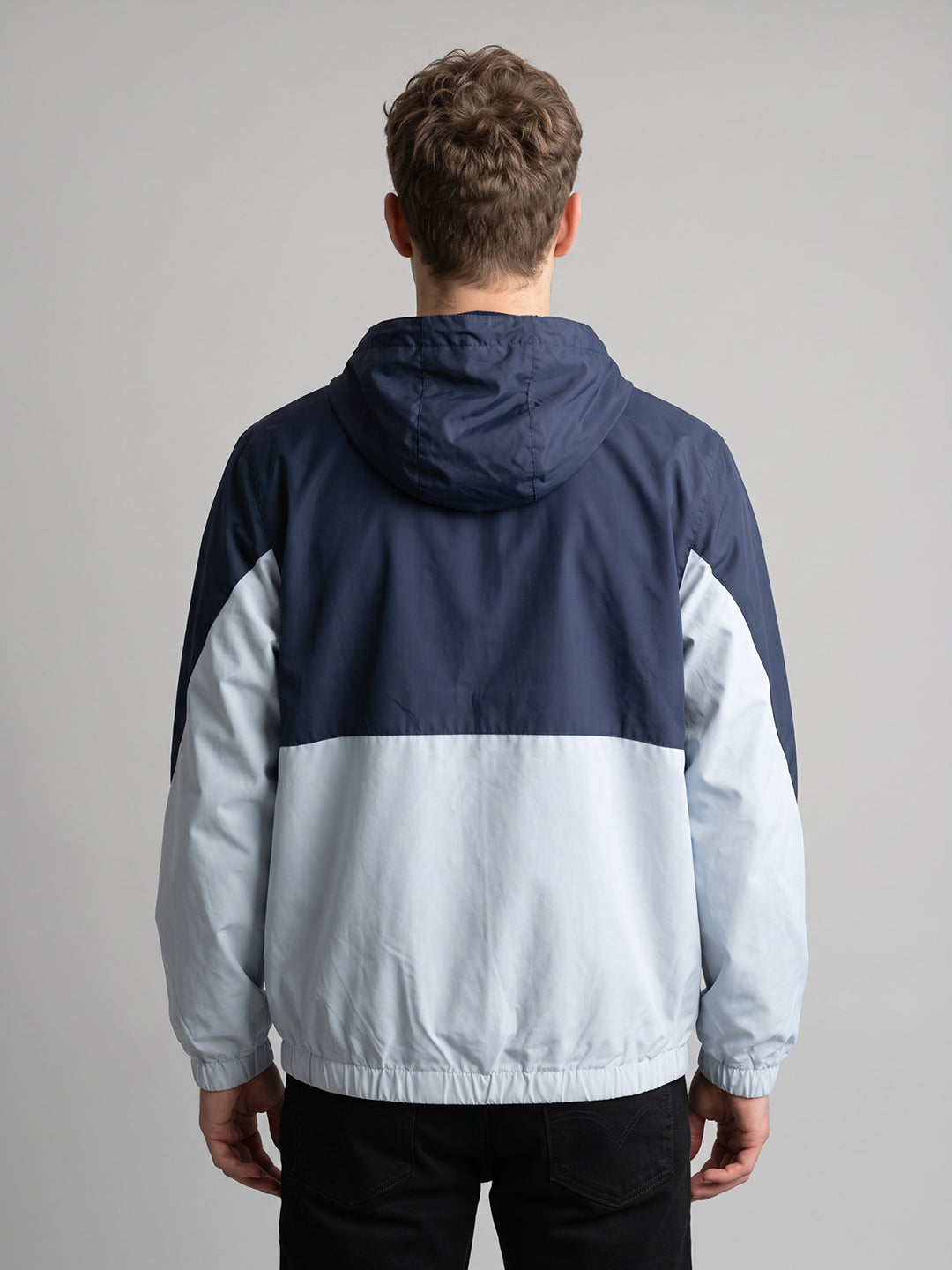 Men White Designer Hooded Full Sleeve Jacket
