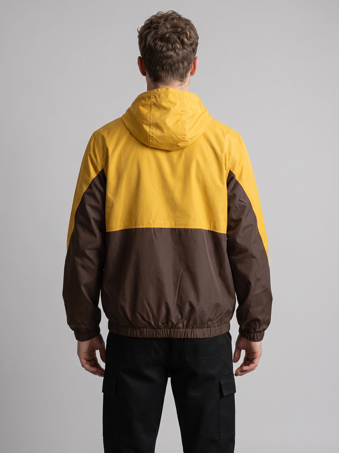Men Brown Designer Hooded Full Sleeve Jacket