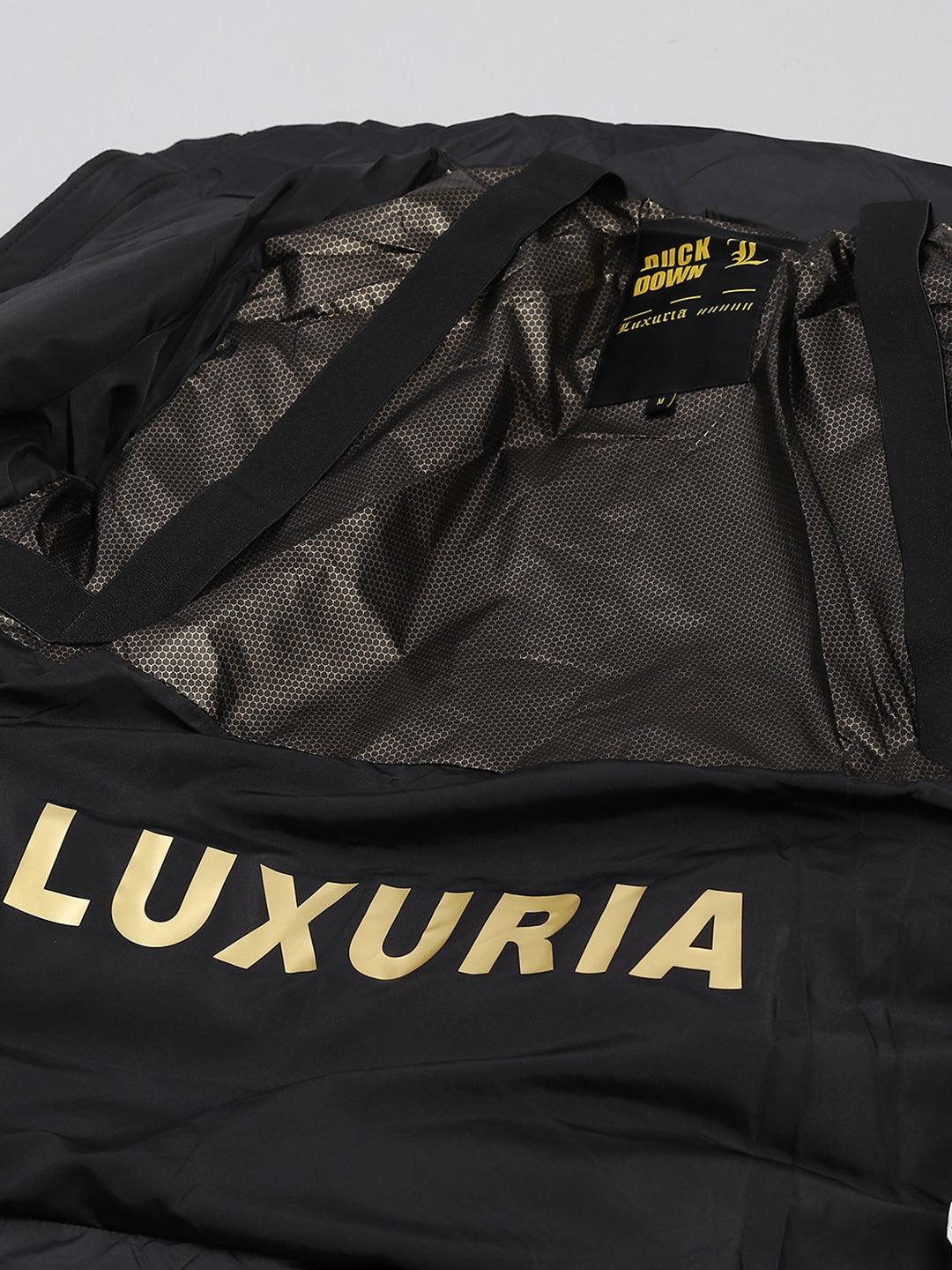 Luxuria Men Black Compressible Duck Down Hooded Jacket