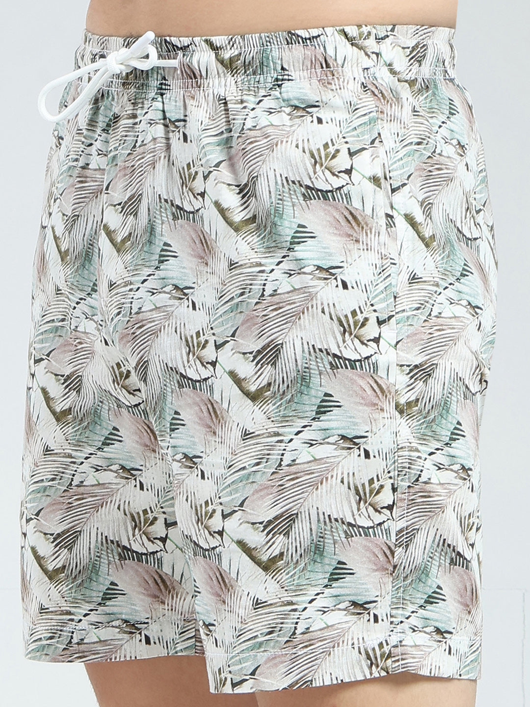 Men Green Printed Collar Half Sleeve Cords Set