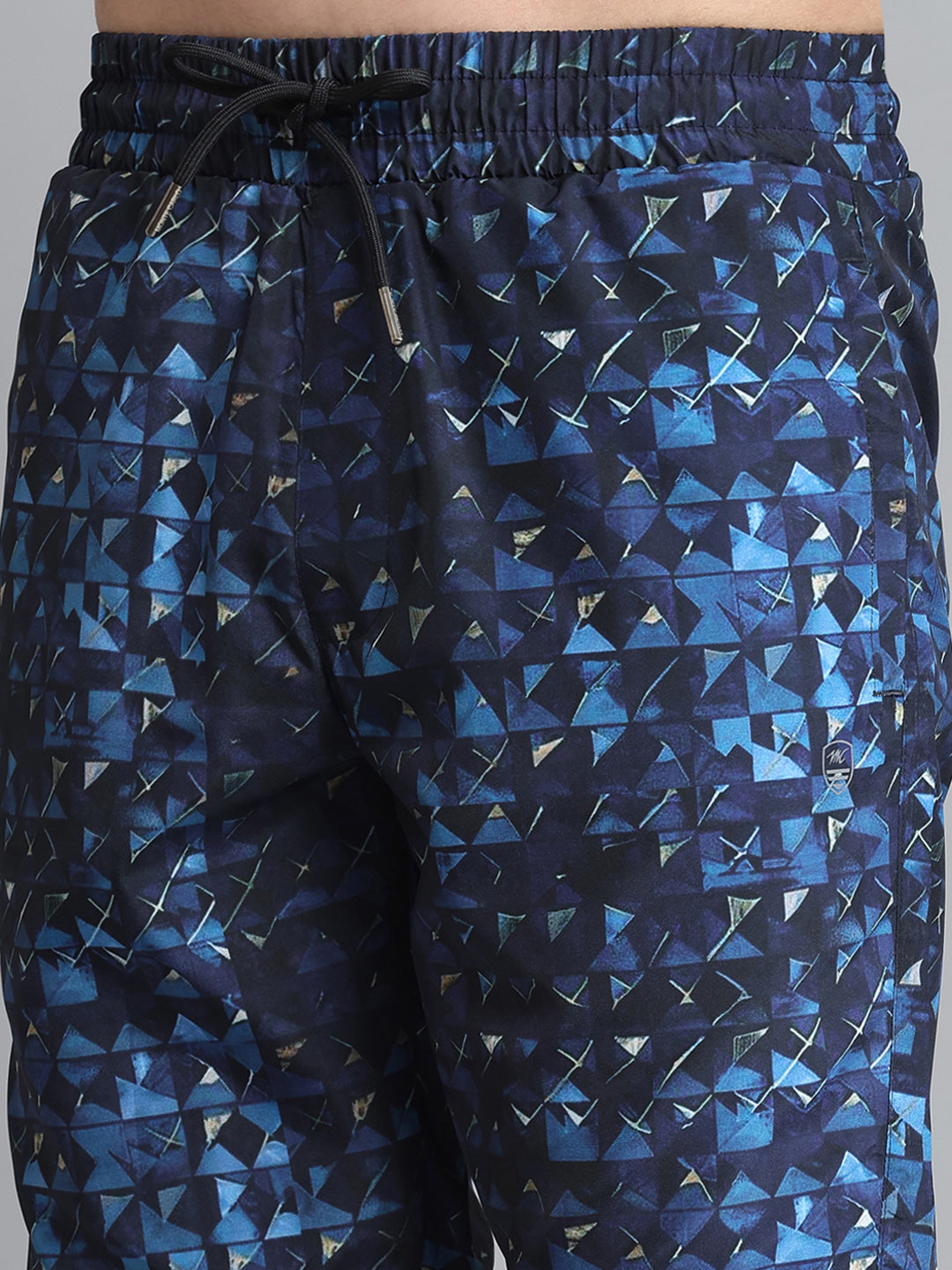 Men Navy Blue Printed Short