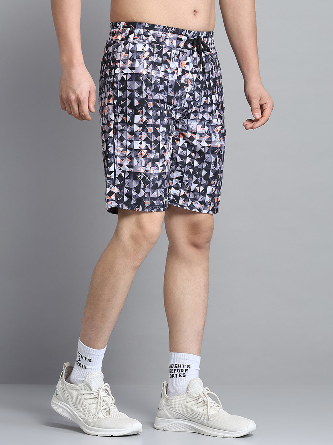 Men Black Printed Short
