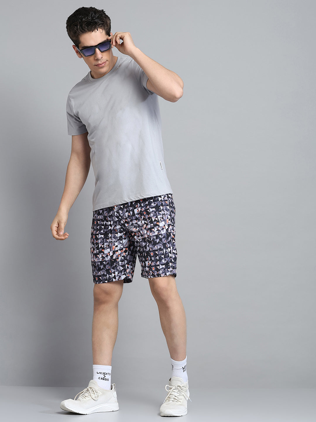 Men Black Printed Short
