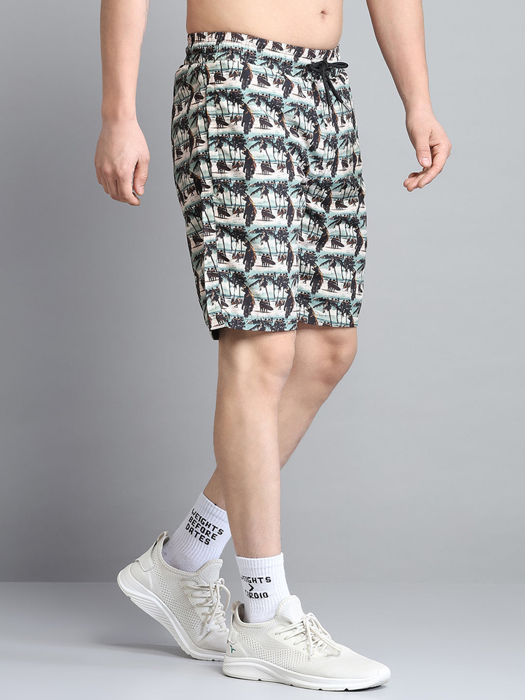 Men Beige Printed Short