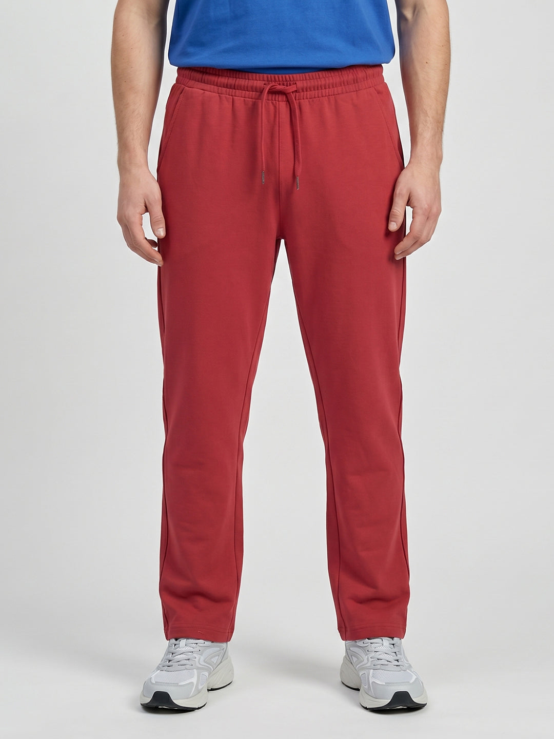 Women Coral Solid Regular Fit Lower