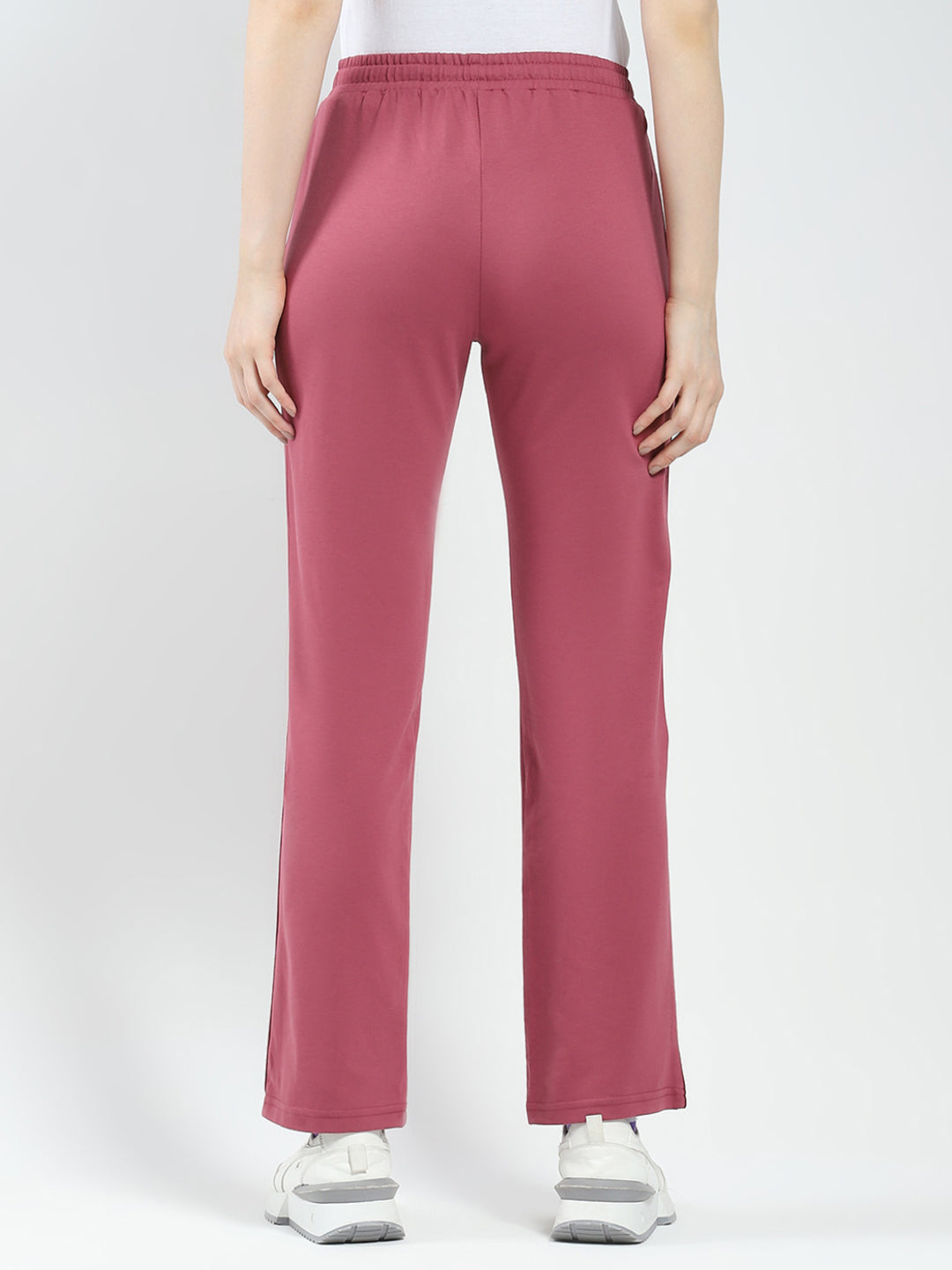 Women Pink Solid Regular Fit Lower