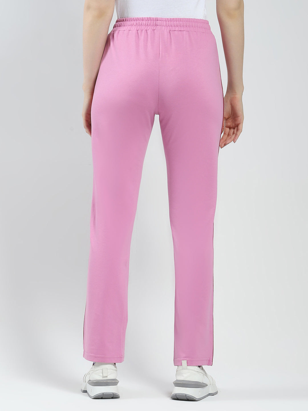 Women Pink Solid Regular Fit Lower
