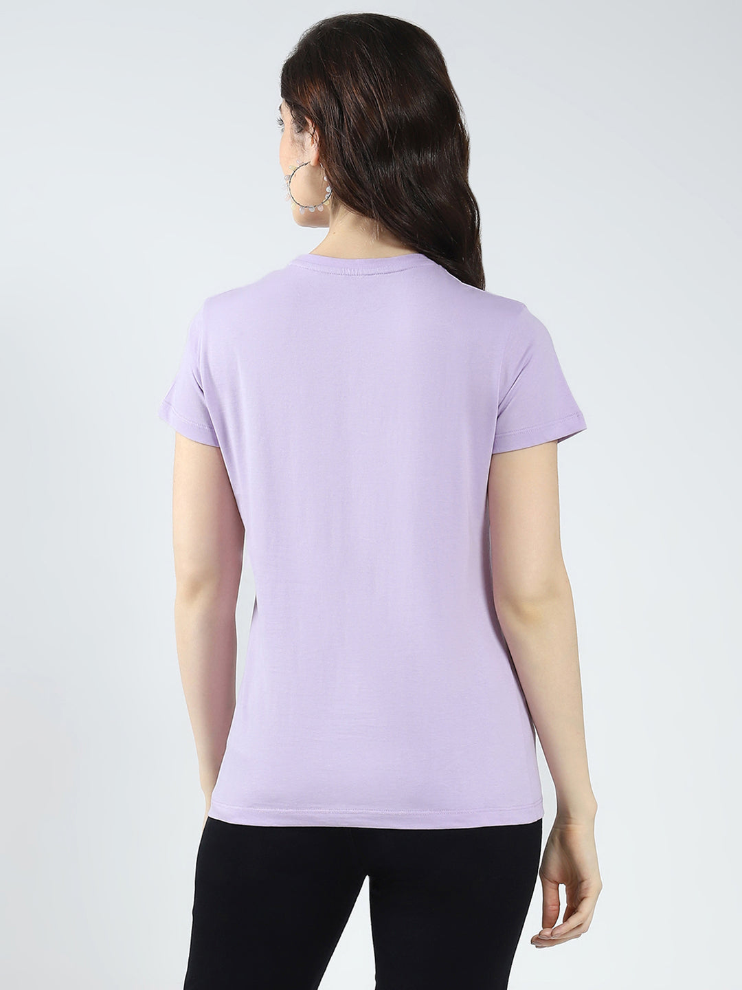 Women Blue & Purple Printed Round Neck Half Sleeve Top 2Pc Set