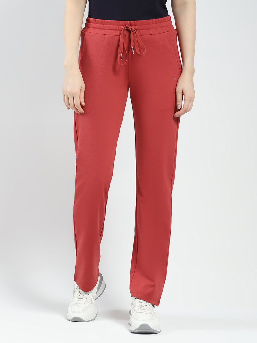 Women Rust Solid Regular Fit Lower