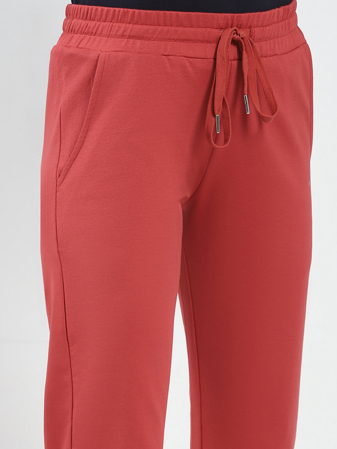 Women Rust Solid Regular Fit Lower