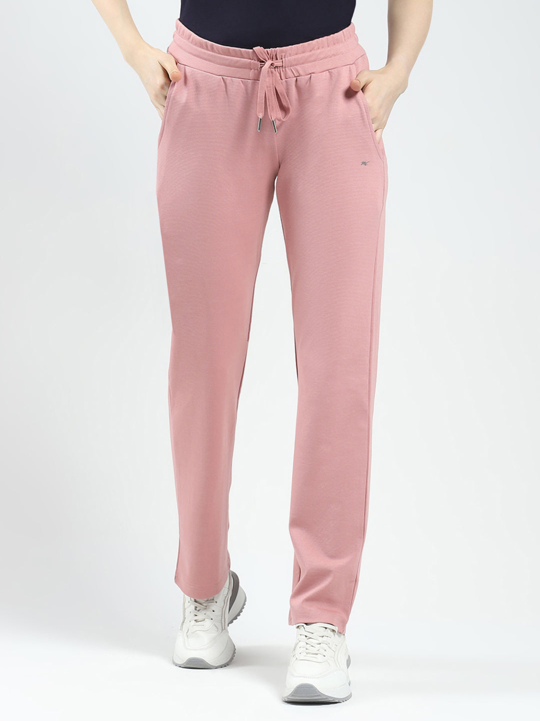 Women Peach Solid Regular Fit Lower