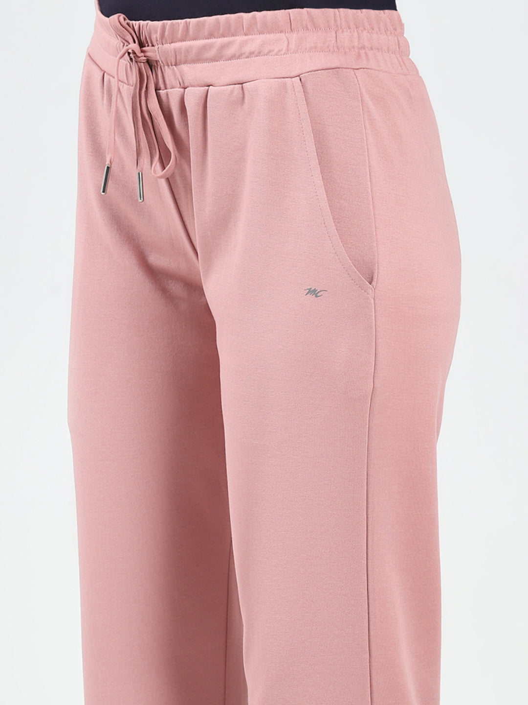 Women Peach Solid Regular Fit Lower