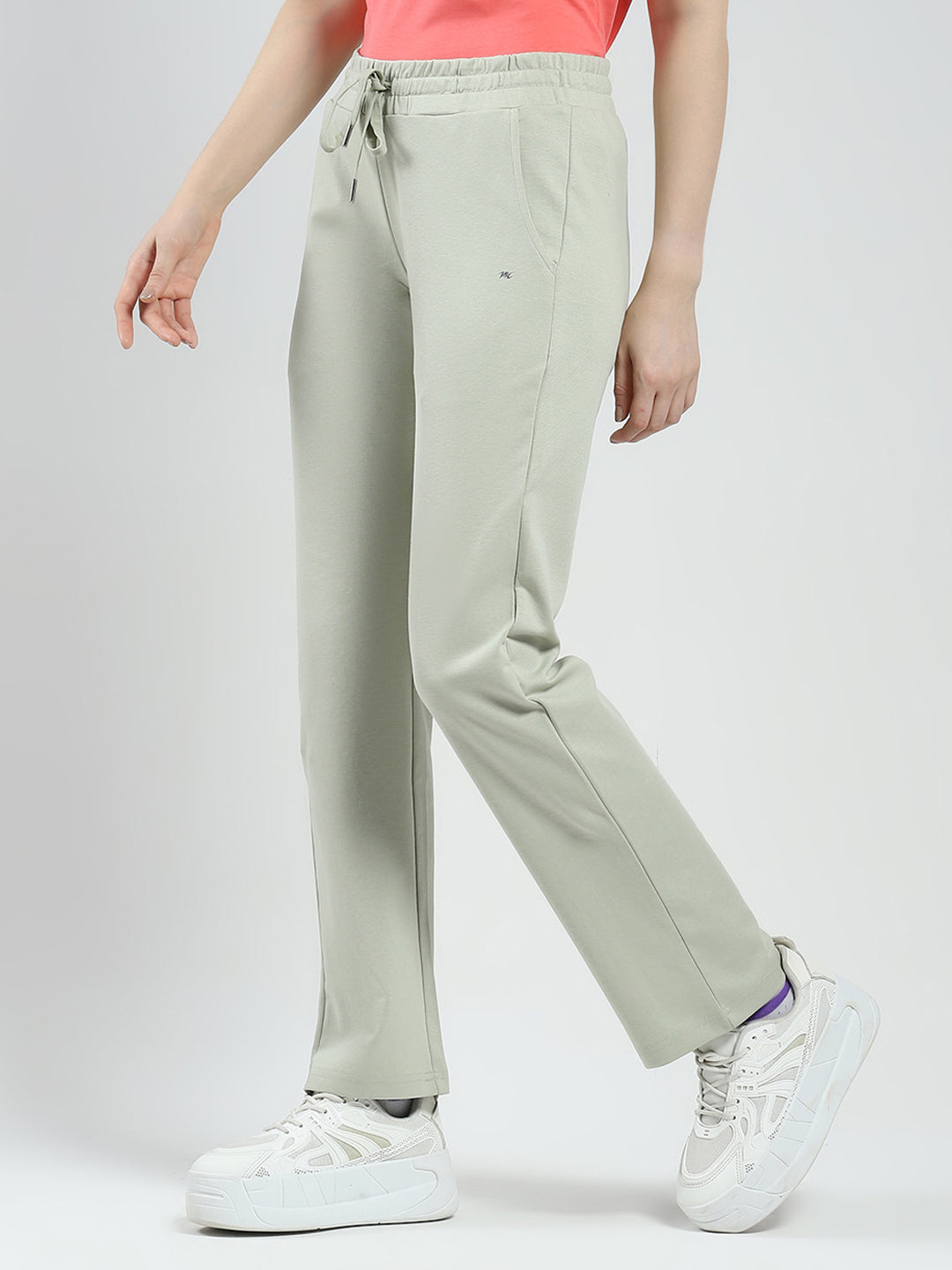 Women Green Solid Regular Fit Lower