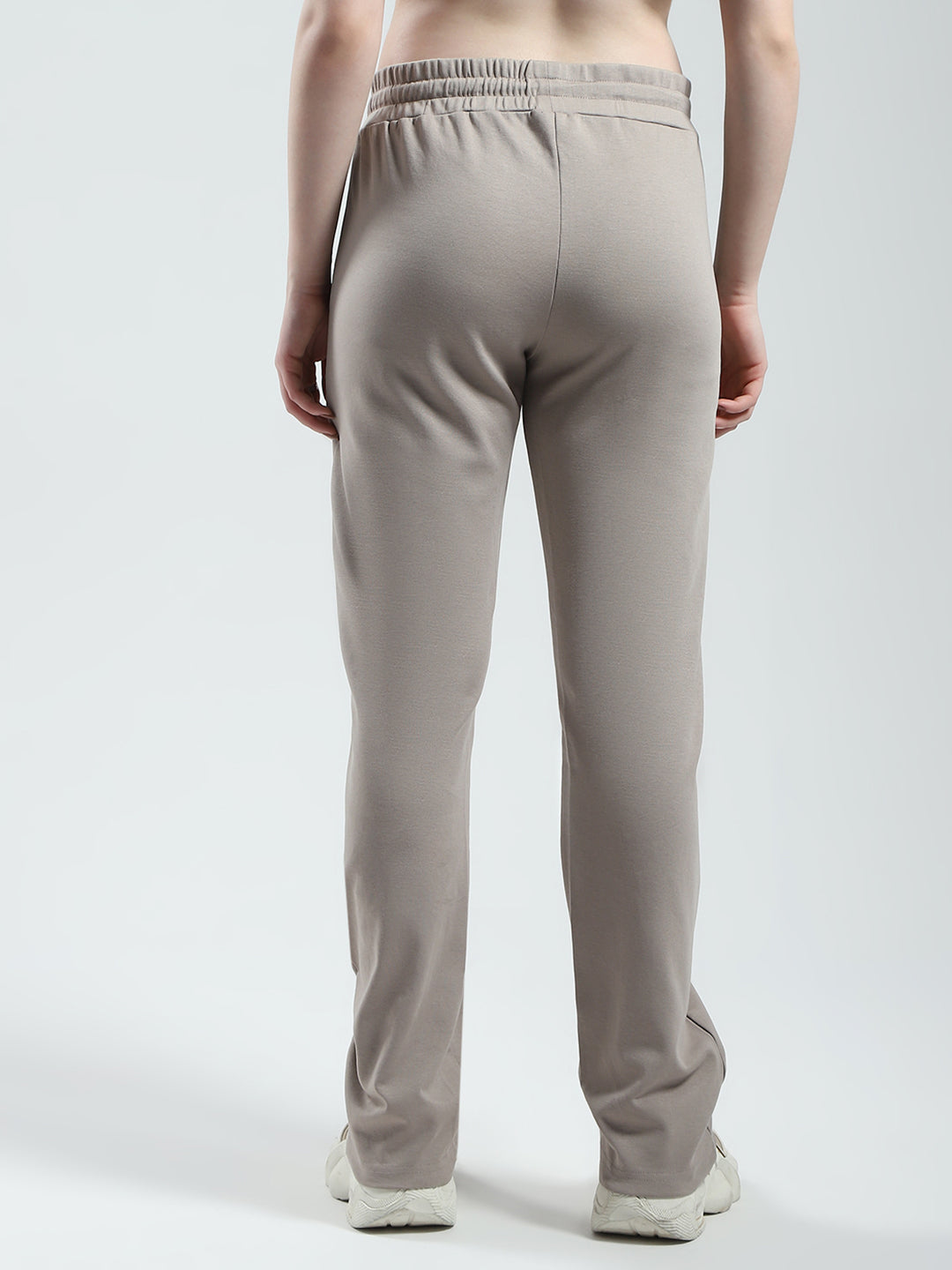 Women Grey Solid Regular Fit Lower