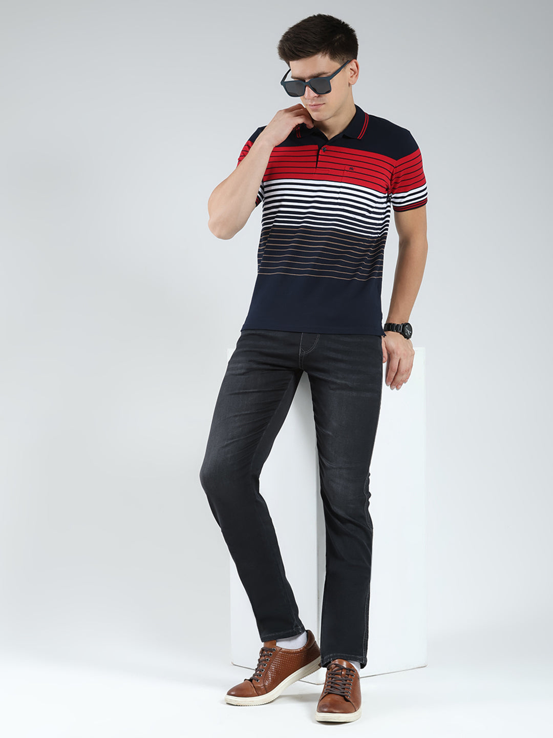 Men Black Solid Slim Fit Denim