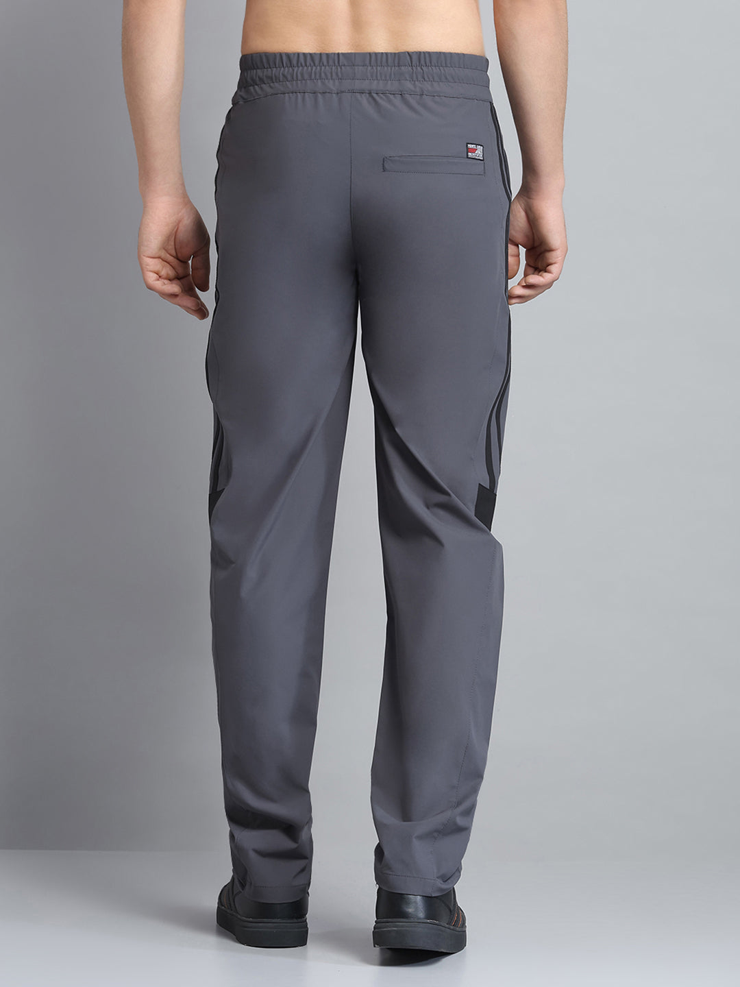 Men Grey Solid Regular Fit Lower