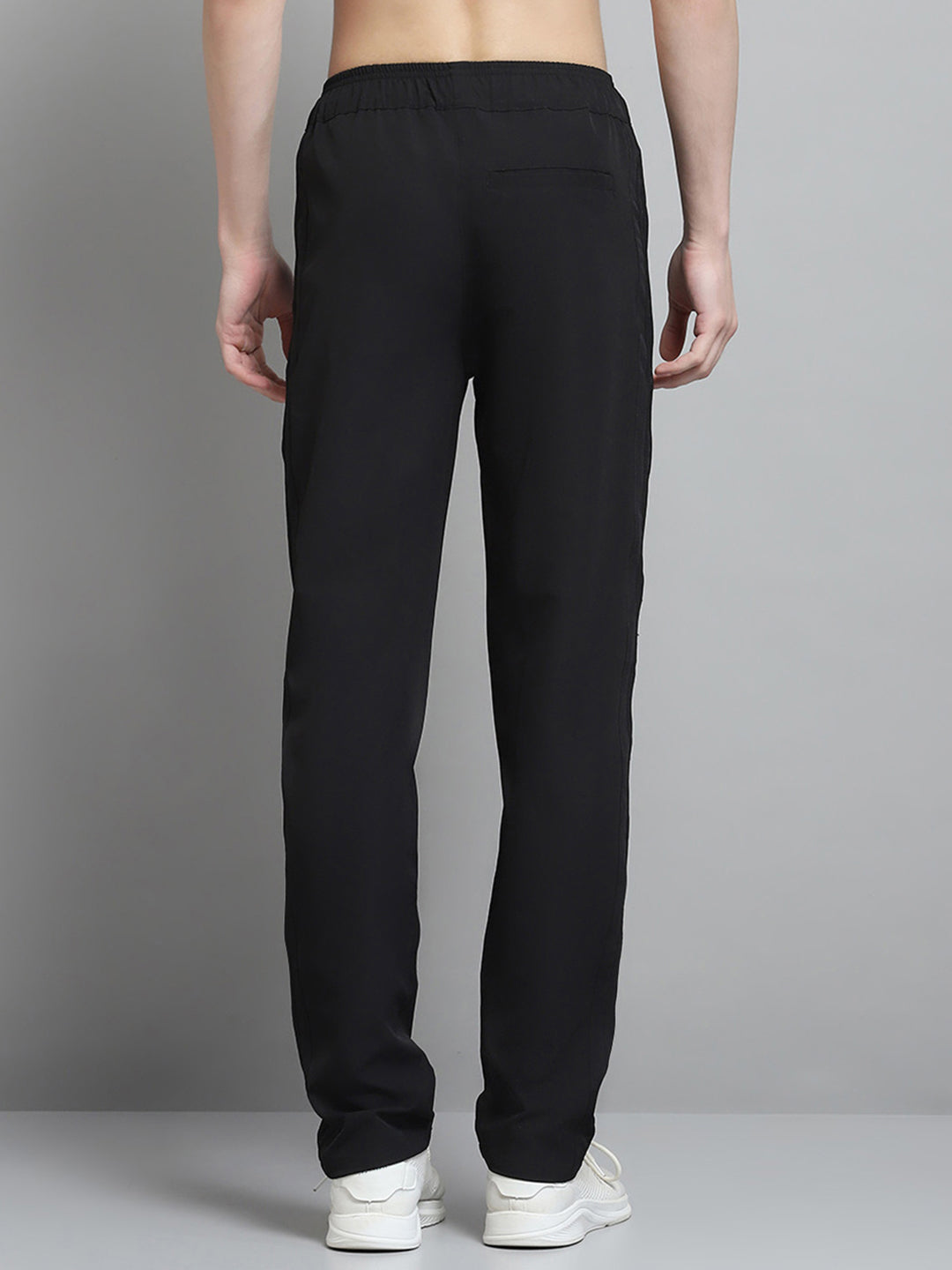 Men Black Solid Regular Fit Lower