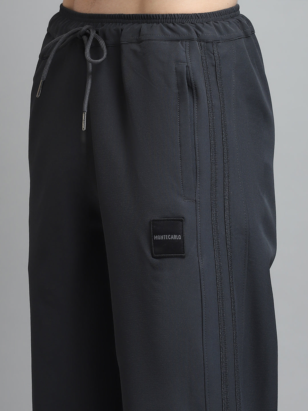 Men Grey Solid Regular Fit Lower