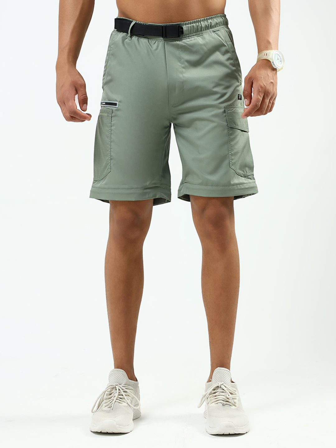 Men Green Solid Regular Fit Lower
