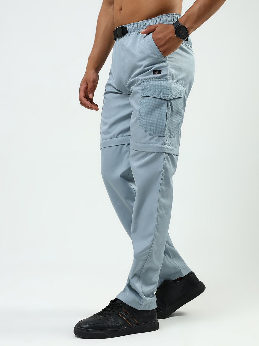 Men Grey Solid Regular Fit Lower