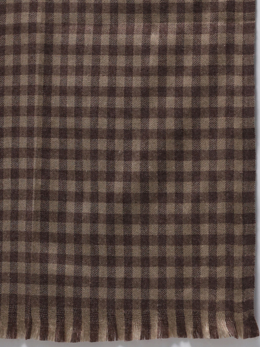 Men Brown Solid Wool Blend Lohi Shawl