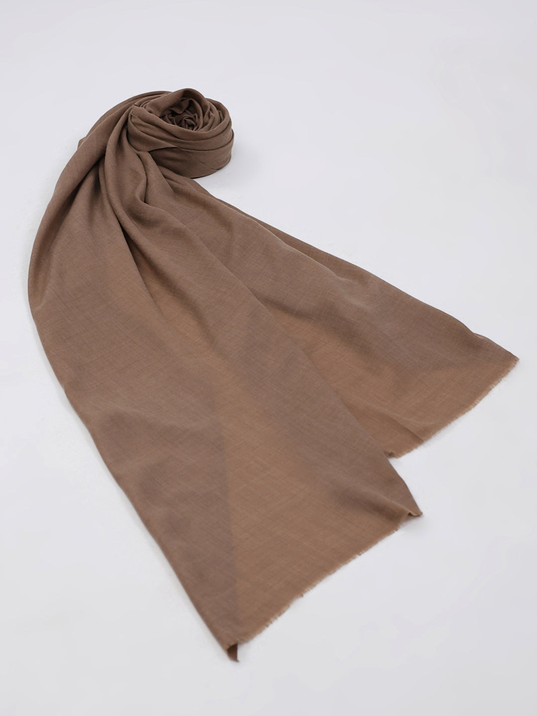 Men Khaki Solid Wool Blend Lohi Shawl