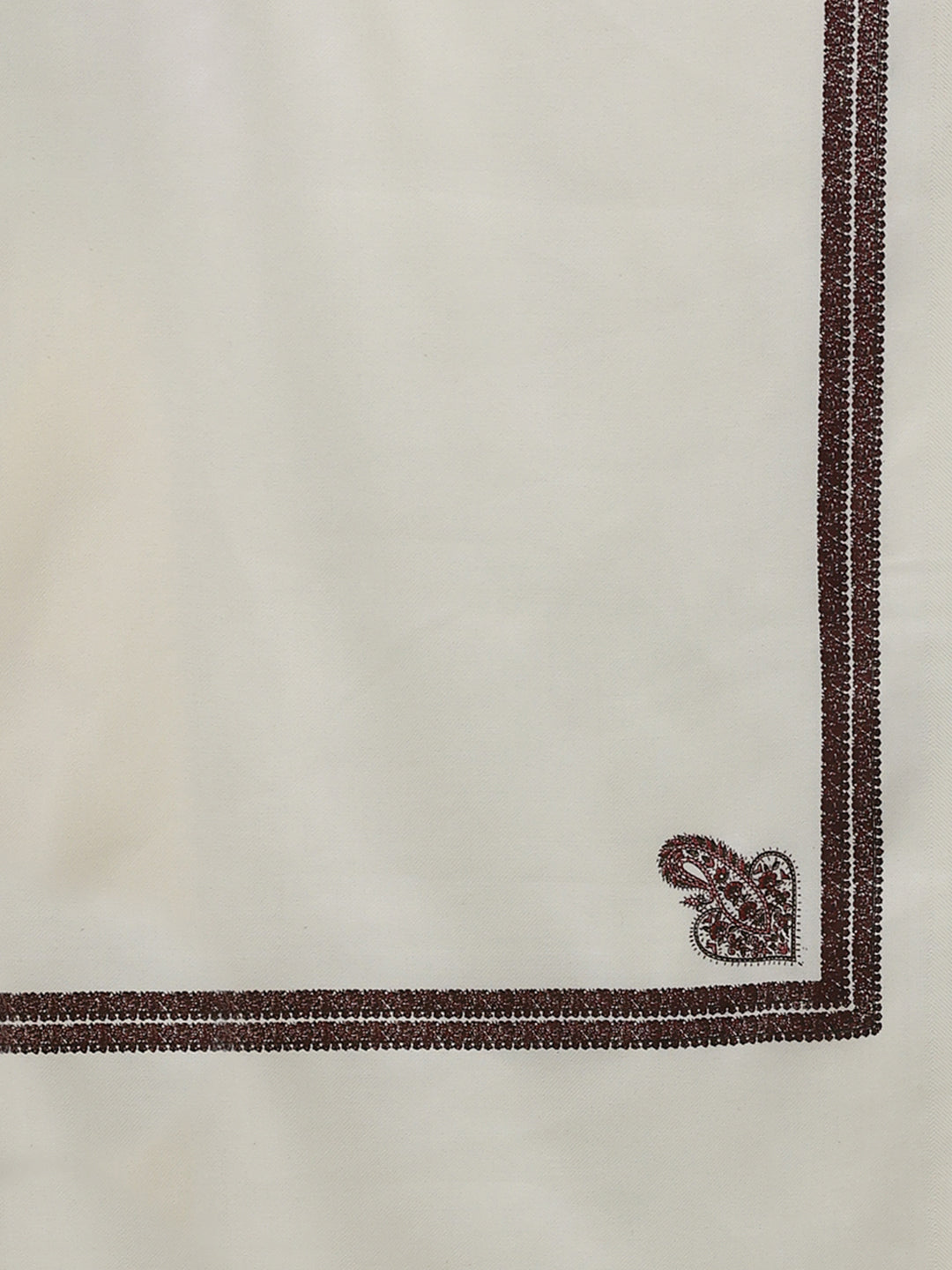 Men White Solid Wool Blend Lohi Shawl