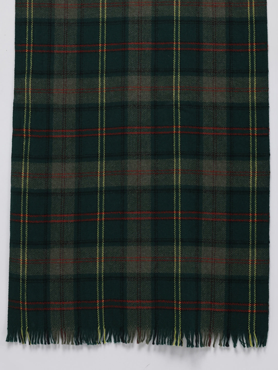 Men Green Self Design Wool Blend Muffler