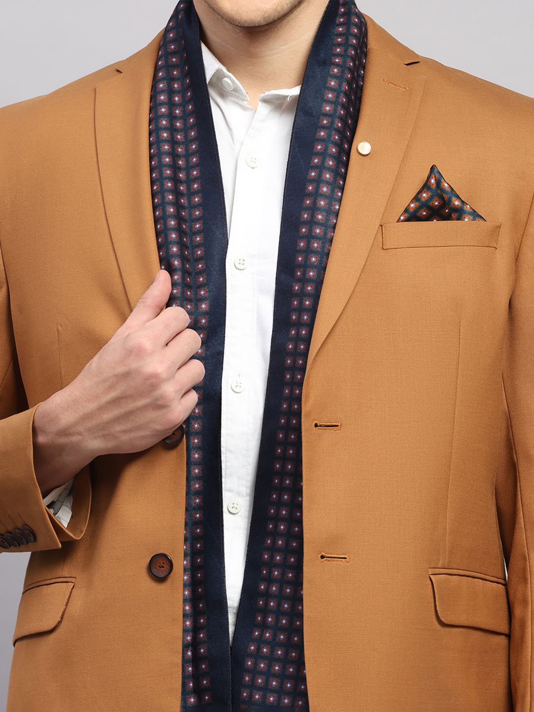 Men Multicolor Self Design Wool Muffler