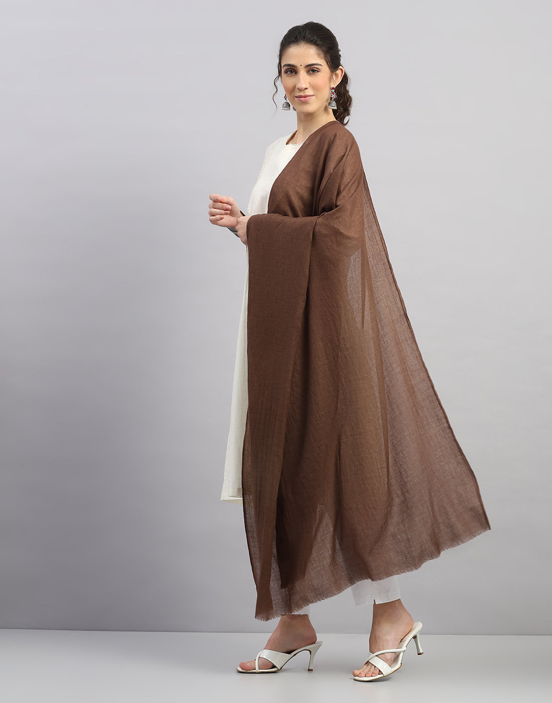 Women Multicolor Self Design Shawl