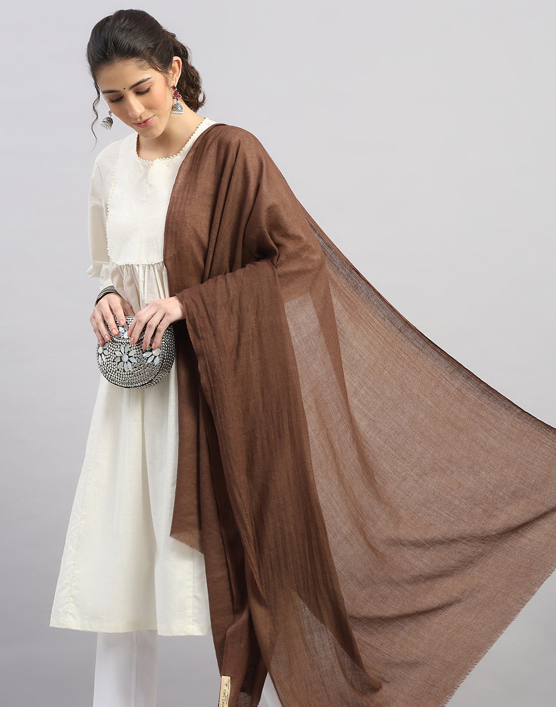 Women Multicolor Self Design Shawl