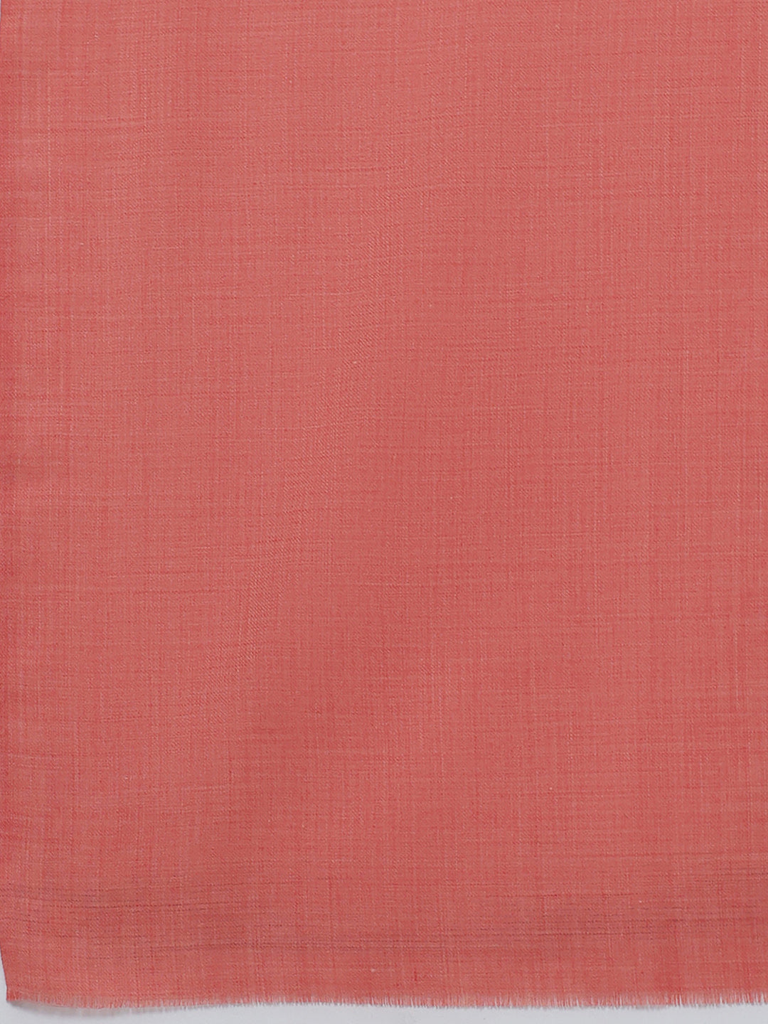 Women Peach Solid Wool Blend Shawl