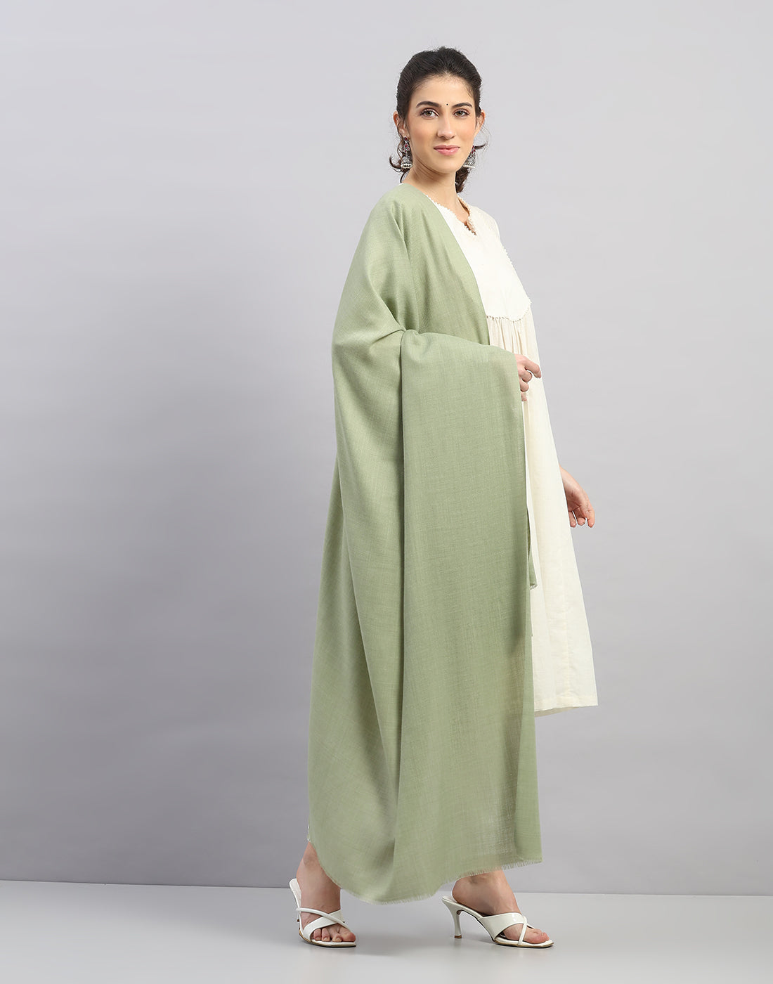 Women Multicolor Self Design Shawl