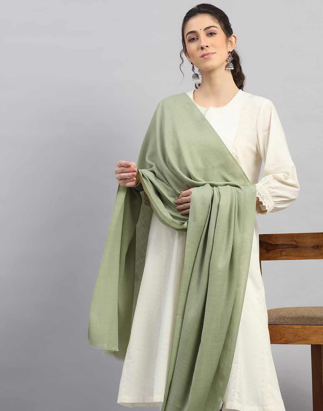 Women Multicolor Self Design Shawl