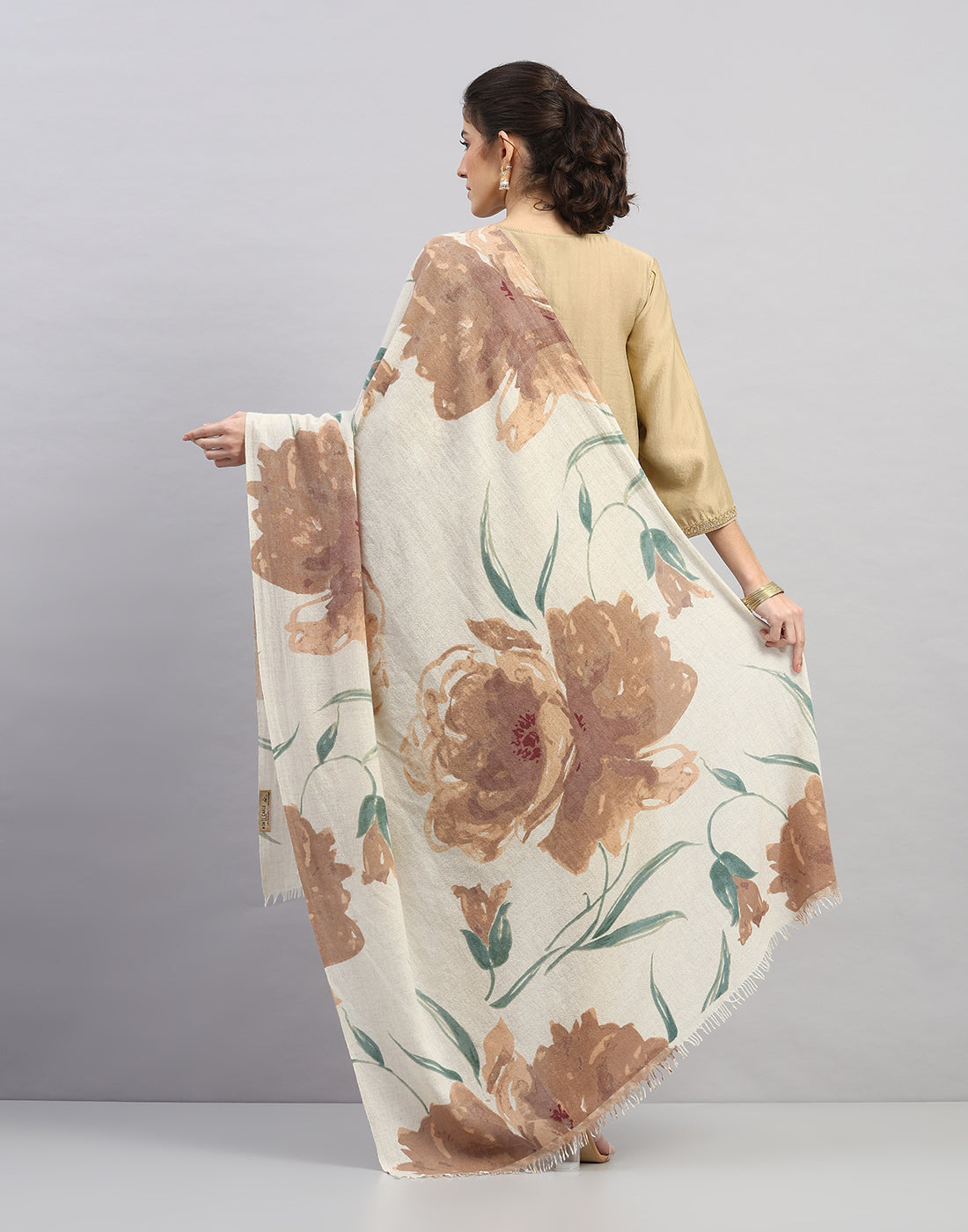 Women Multicolor Self Design Shawl