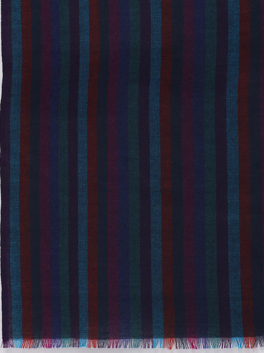 Women Blue Solid Wool Blend Shawl