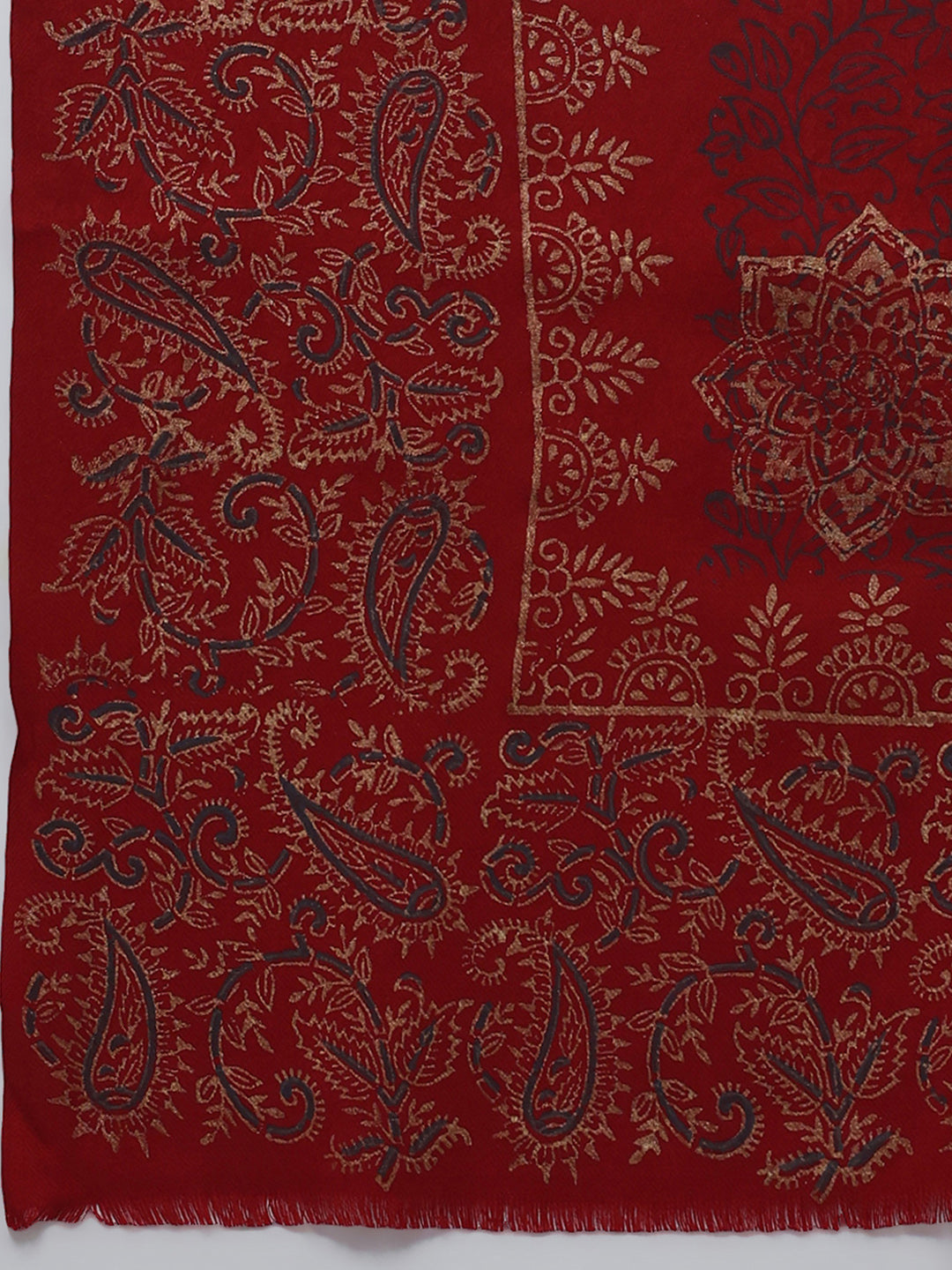 Women Multicolor Self Design Wool Blend Shawl