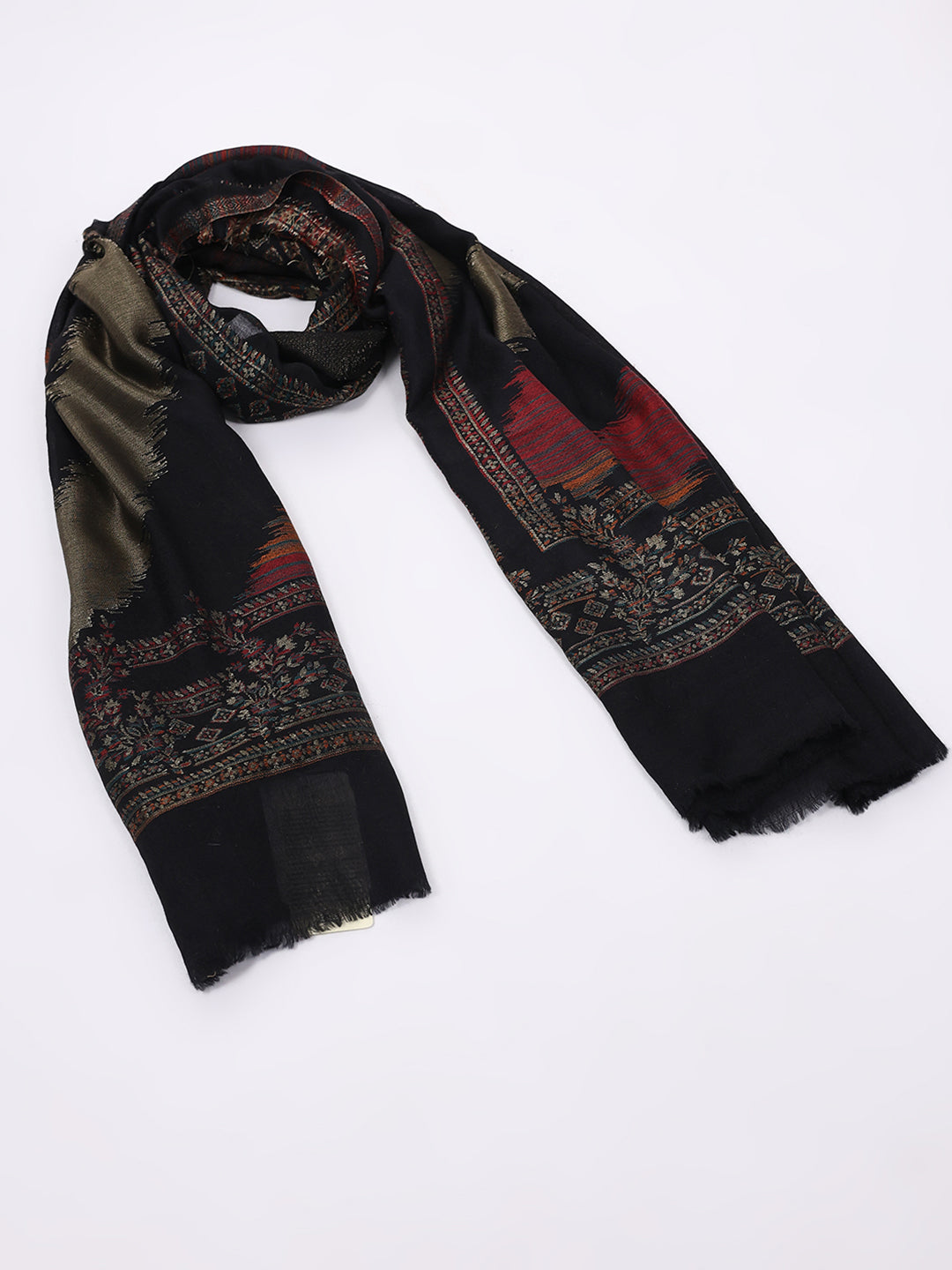 Women Multicolor Printed Wool Blend Shawl