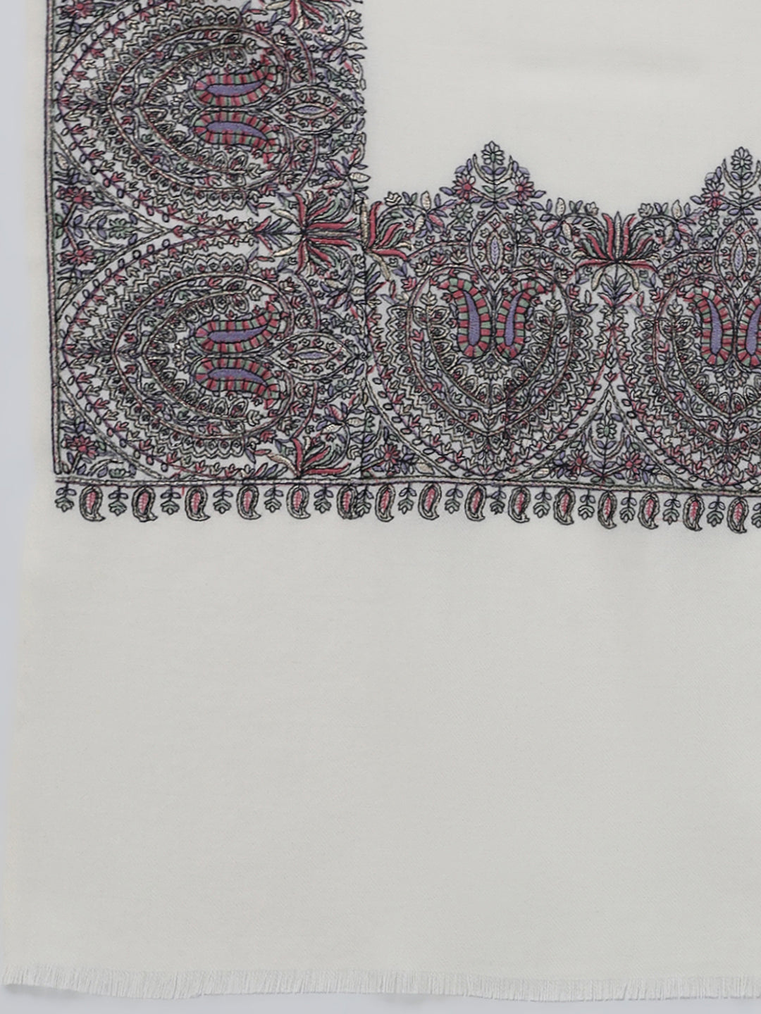 Women Multicolor Self Design Wool Blend Shawl