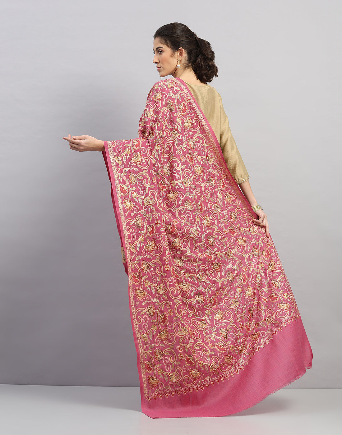 Women Multicolor Self Design Shawl