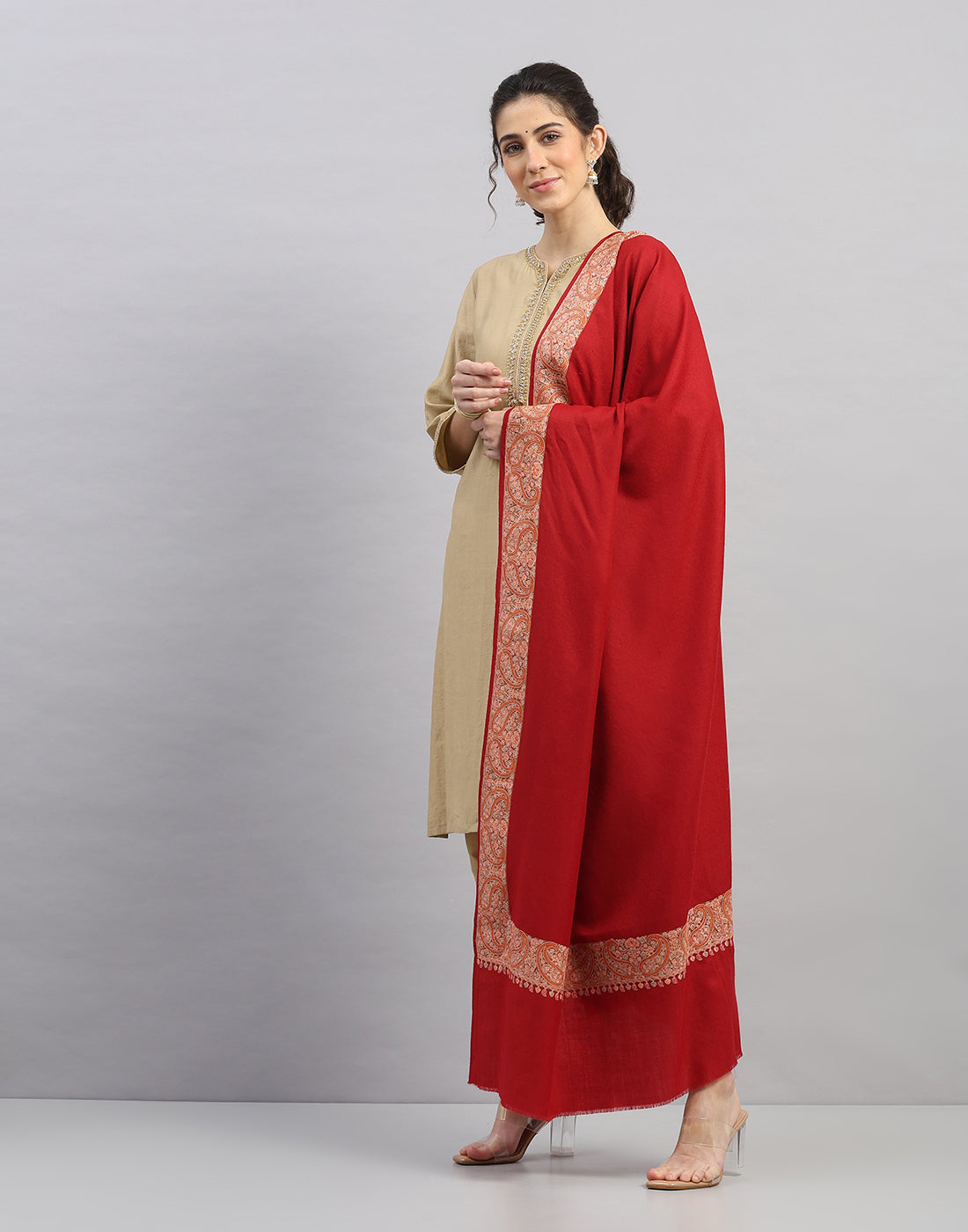 Women Multicolor Self Design Shawl