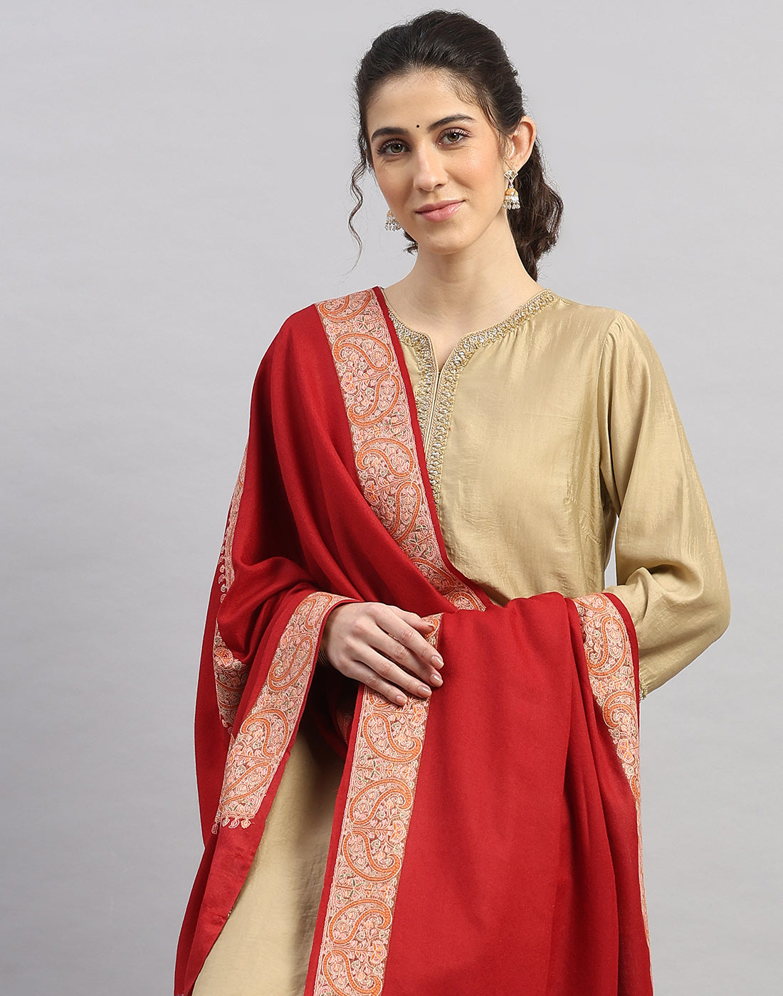 Women Multicolor Self Design Shawl