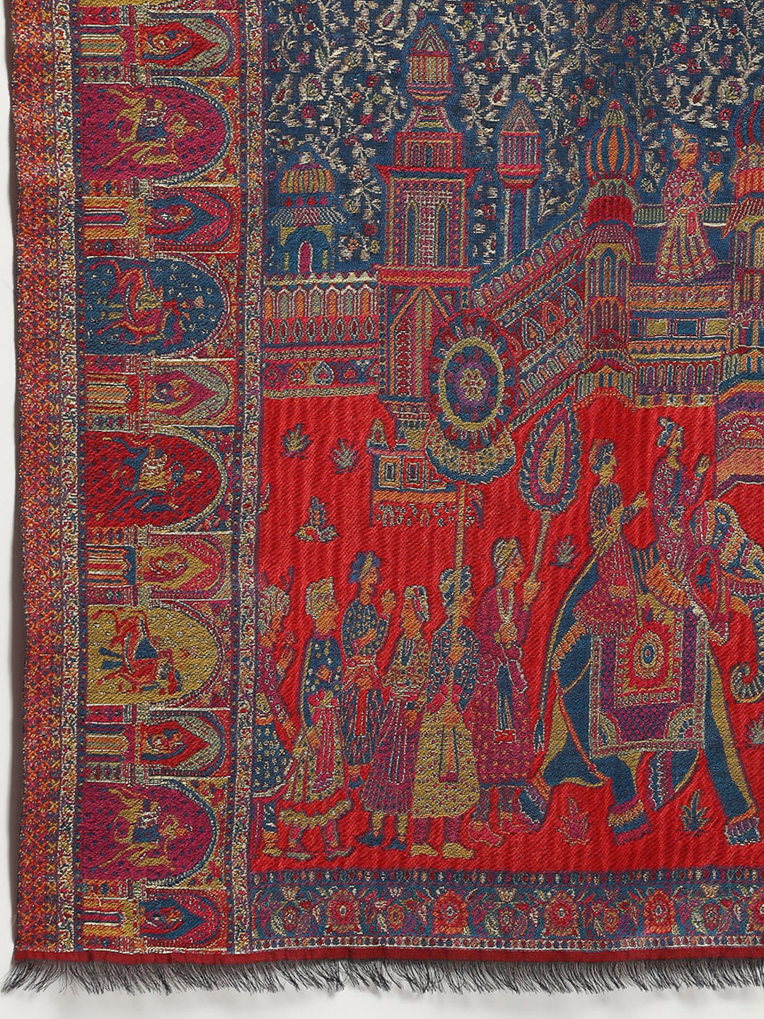 Women Multicolor Printed Wool Blend Shawl