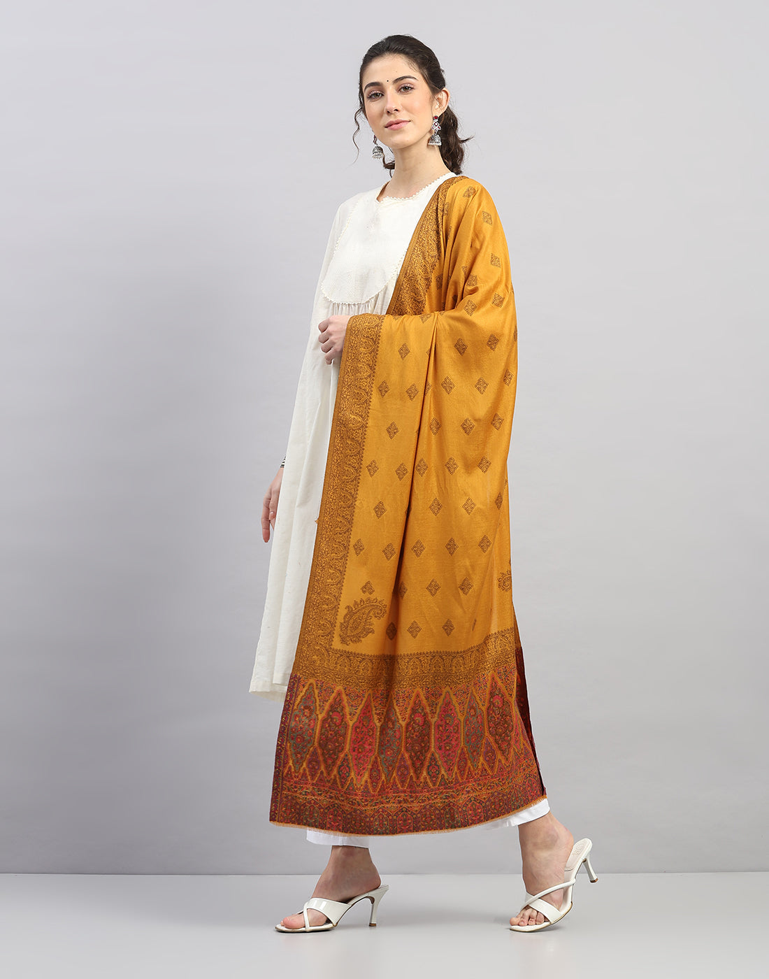 Women Multicolor Self Design Stole
