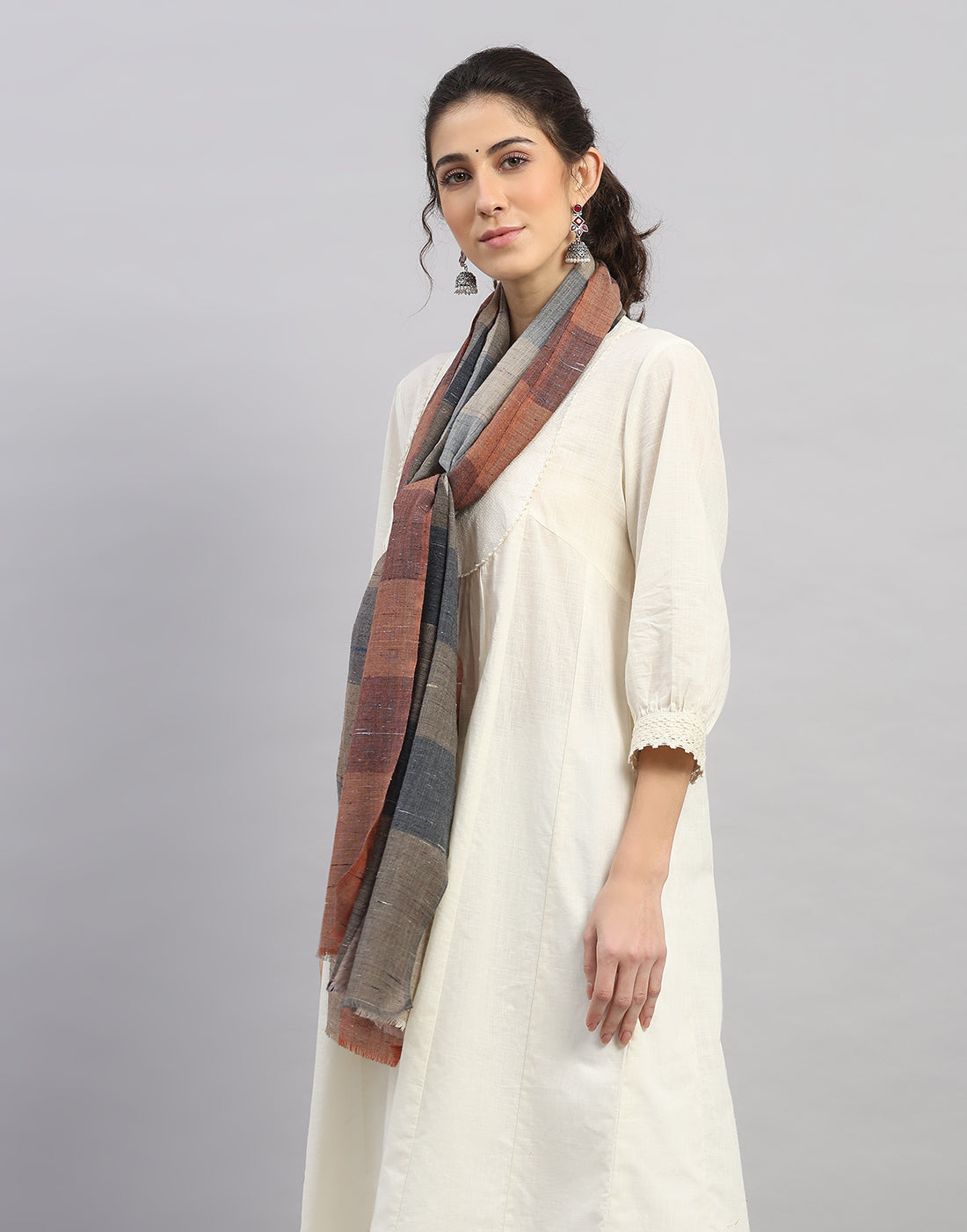 Women Multicolor Self Design Stole