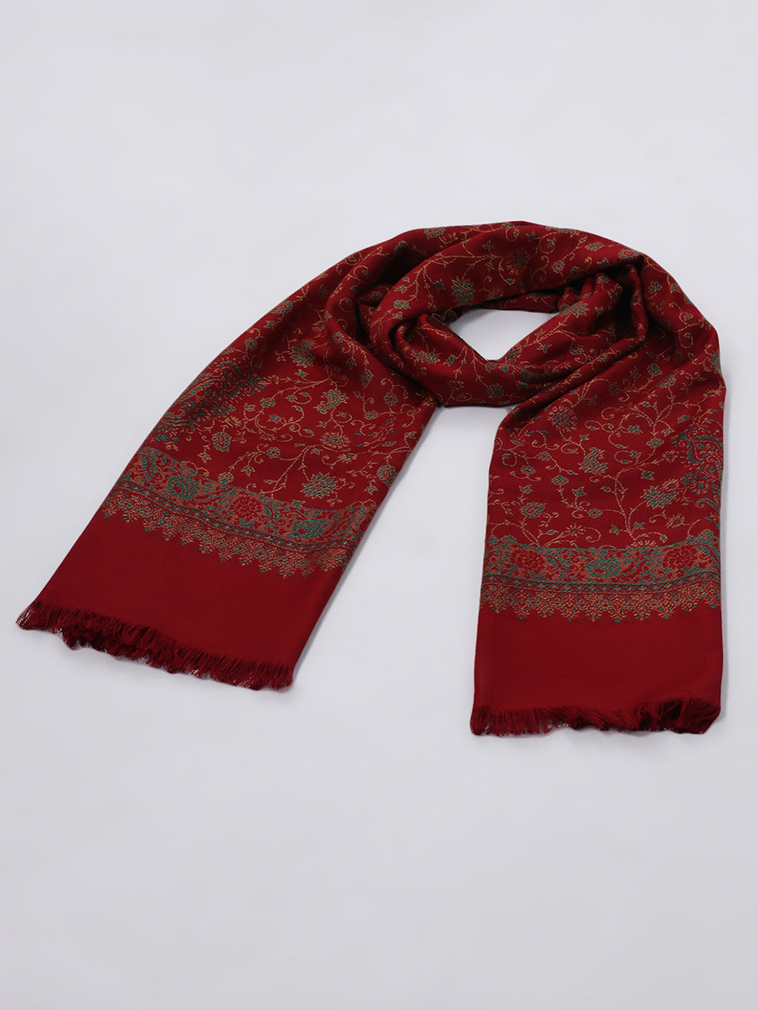 Women Multicolor Self Design Wool Blend Stole