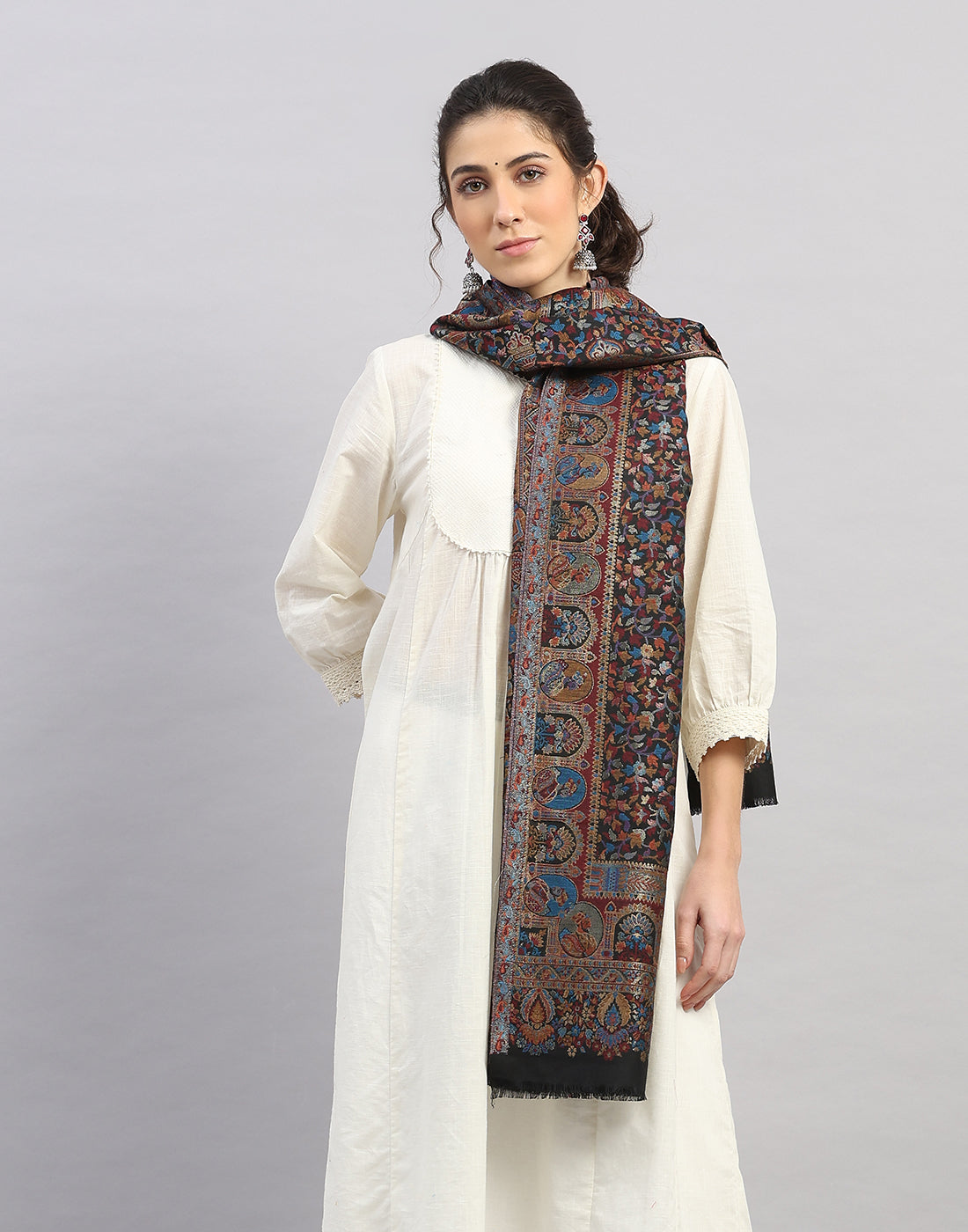 Women Multicolor Self Design Stole
